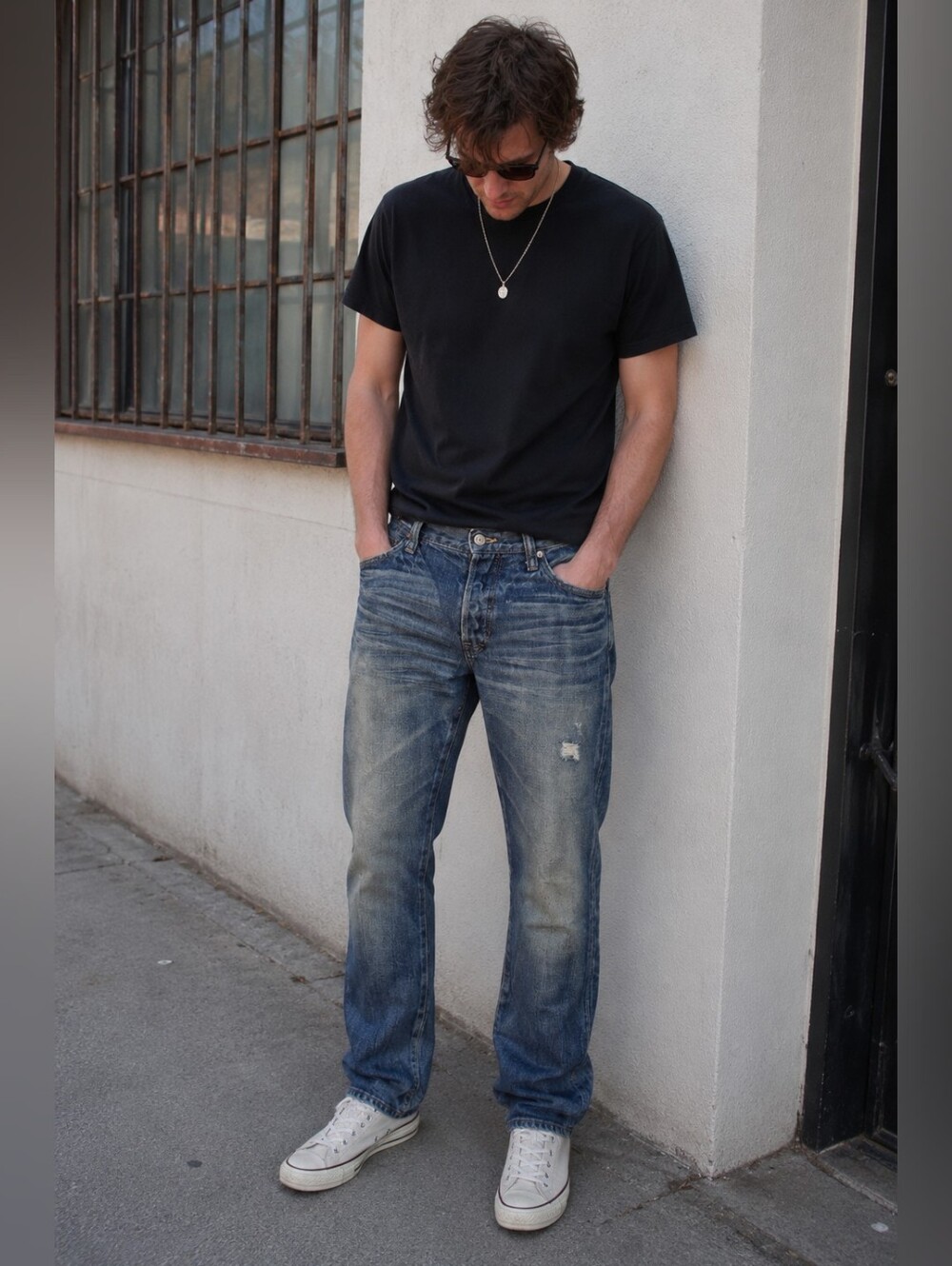 PRPS Men's Distressed Jeans 31x31.5 Made in Japan Premium Button Fly Denim